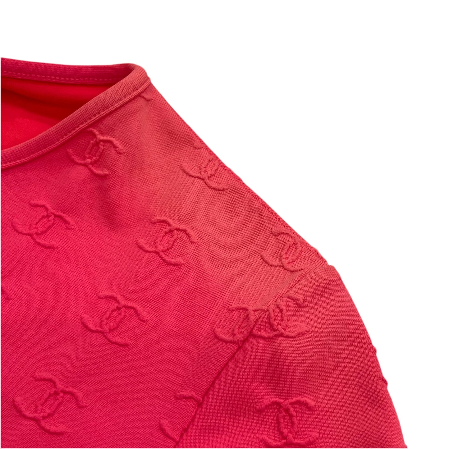 Chanel 1997 CC logo-embroidered cropped T-shirt #40