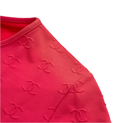 Chanel 1997 CC logo-embroidered cropped T-shirt #40