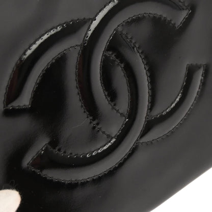 Chanel 1996-1997 Black Patent Leather Vanity 2way Shoulder Handbag