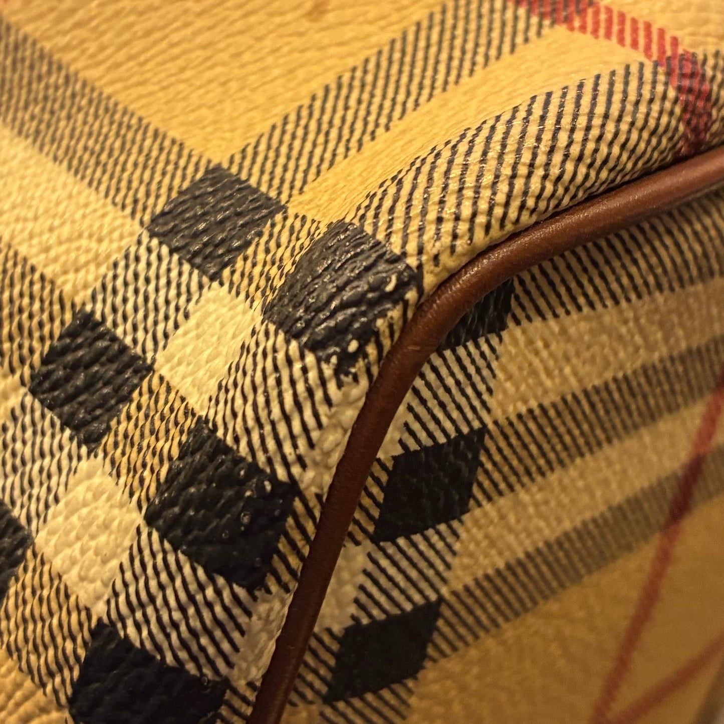 Burberry Beige PVC House Check Tote Handbag