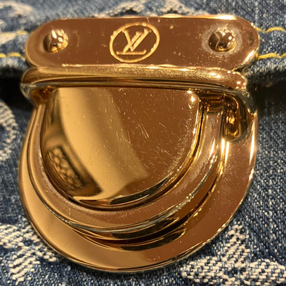 Louis Vuitton 2005 Monogram Denim Flat Shopper Tote Handbag M95018