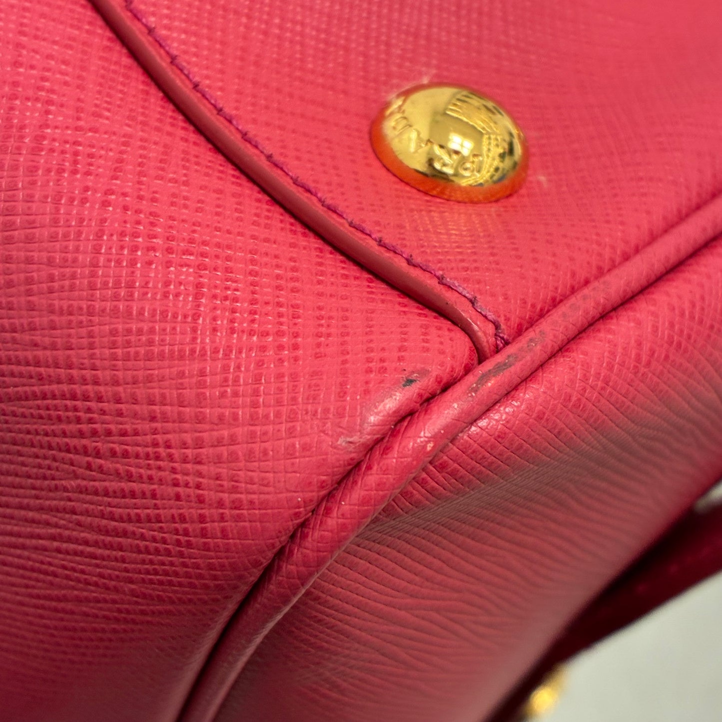 Prada Pink Leather 2way Shoulder Handbag