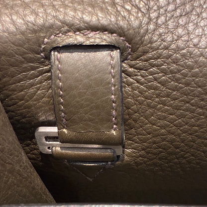 Hermes Taurillon Clemence Sac a Depeches DPLG Business Handbag