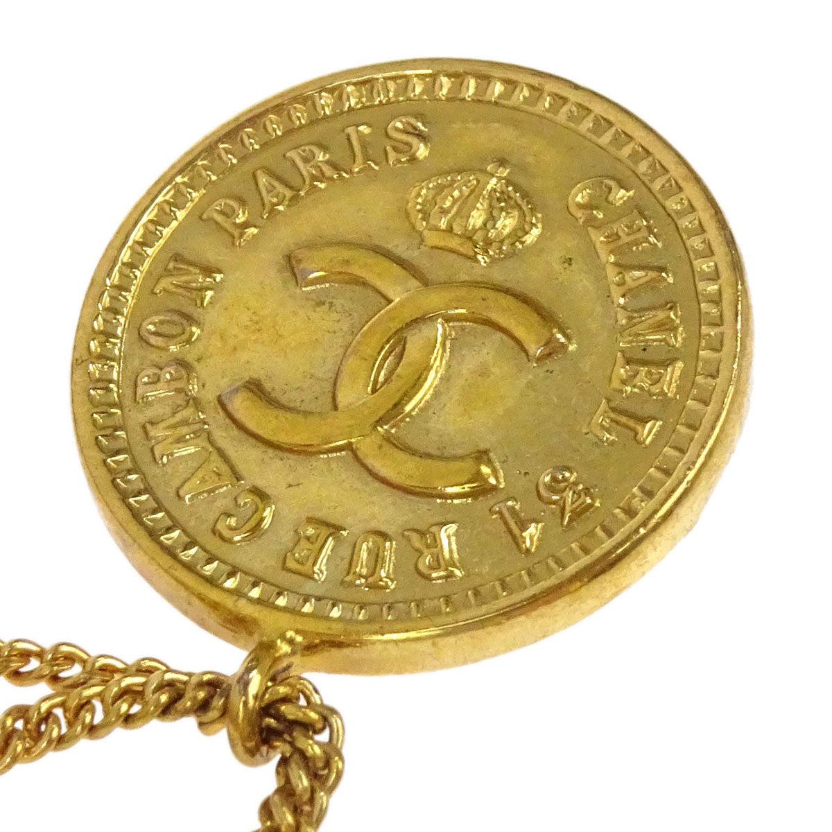 Chanel Dangle Brooch Pin Gold 93A