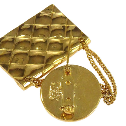 Chanel Dangle Brooch Pin Gold 93A