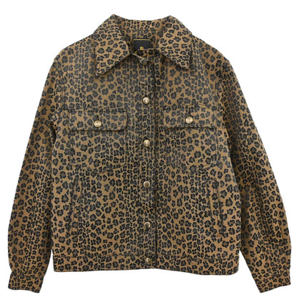 Fendi Leopard Pattern Long Sleeve Jacket Brown Black