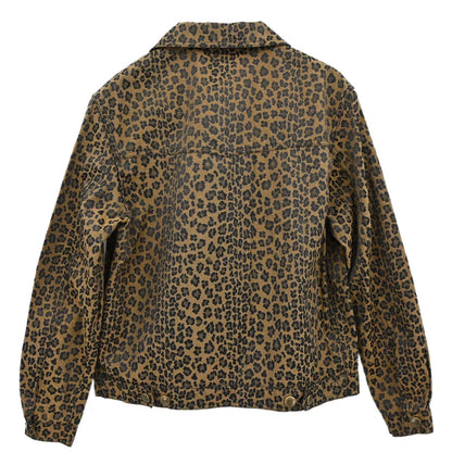 Fendi Leopard Pattern Long Sleeve Jacket Brown Black