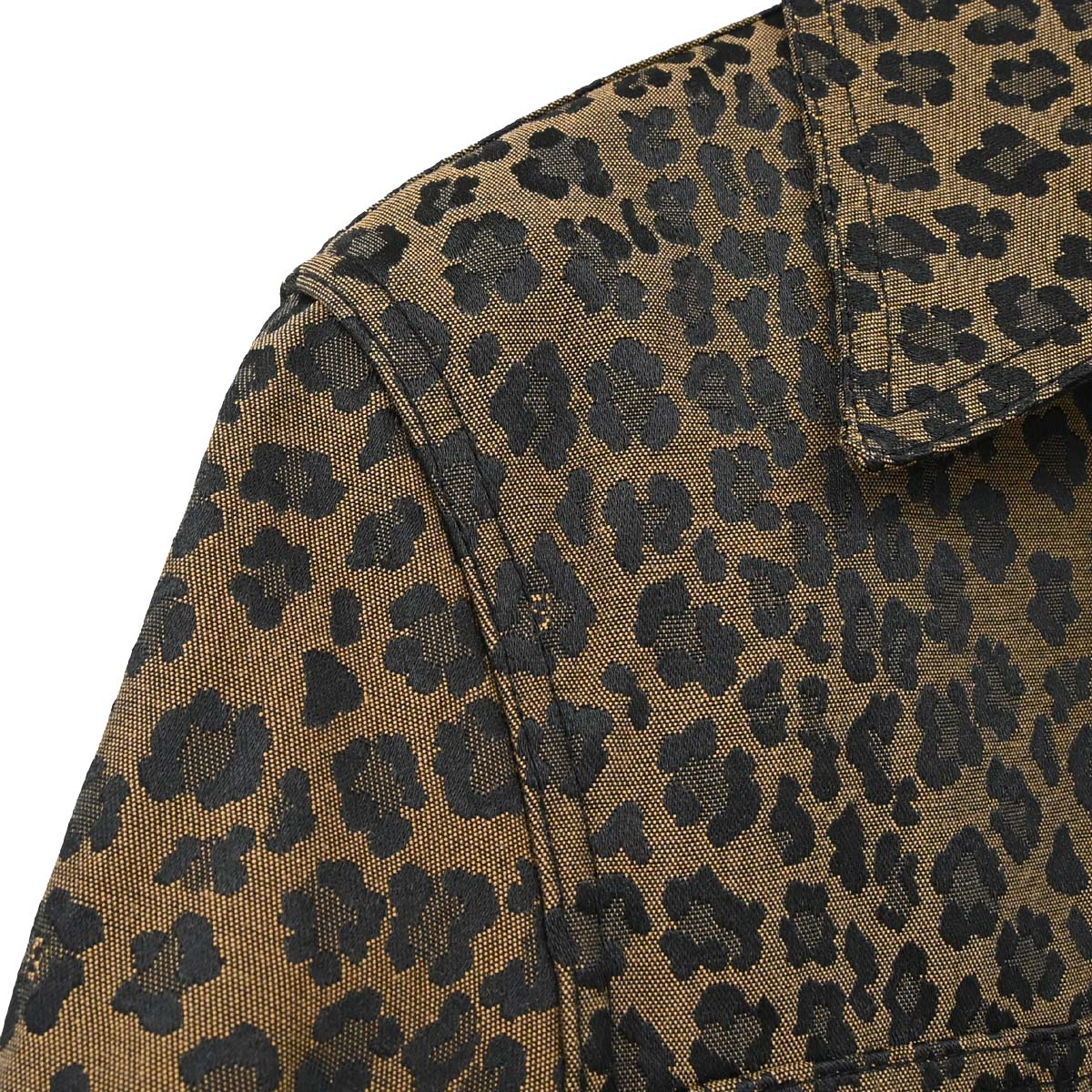 Fendi Leopard Pattern Long Sleeve Jacket Brown Black