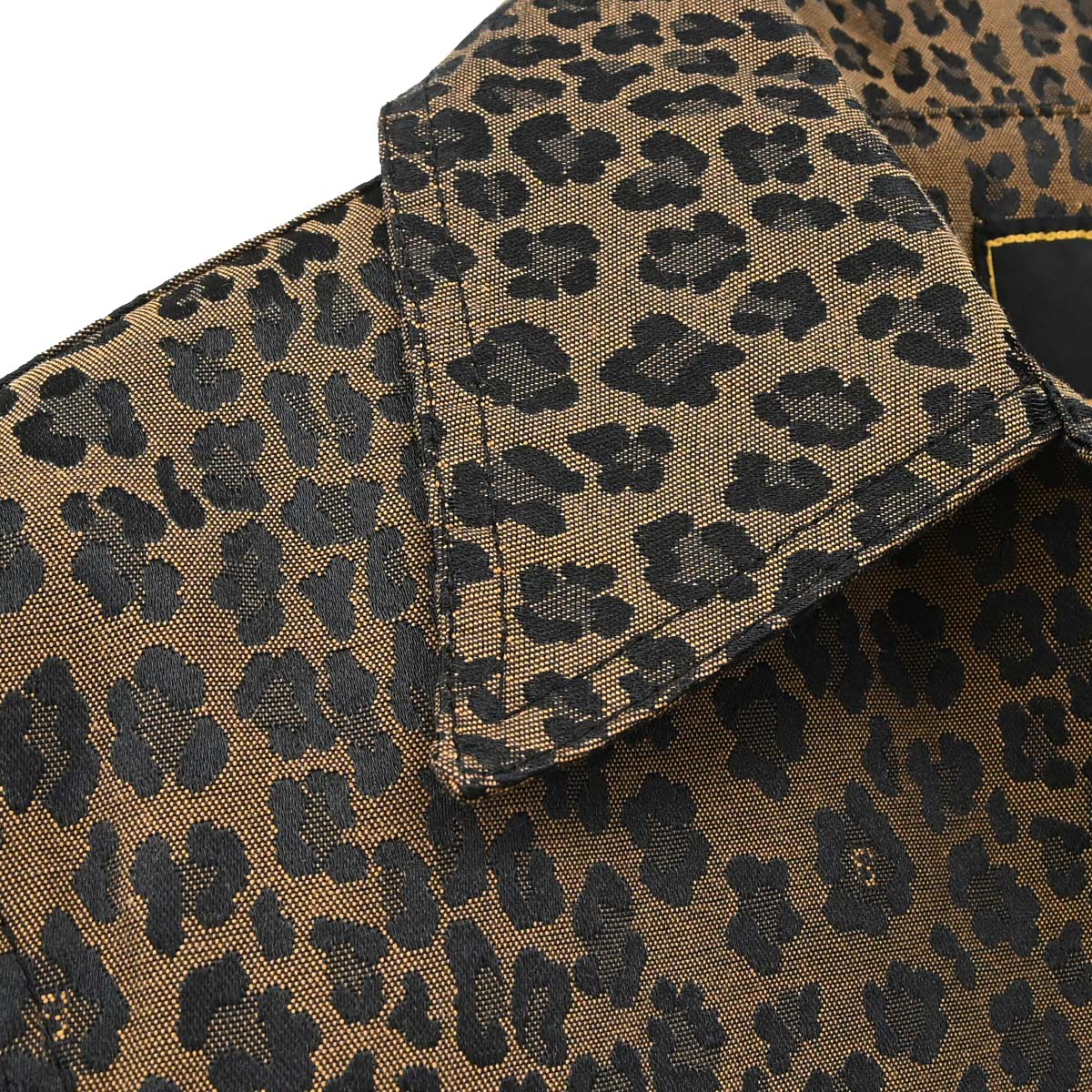 Fendi Leopard Pattern Long Sleeve Jacket Brown Black