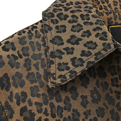 Fendi Leopard Pattern Long Sleeve Jacket Brown Black