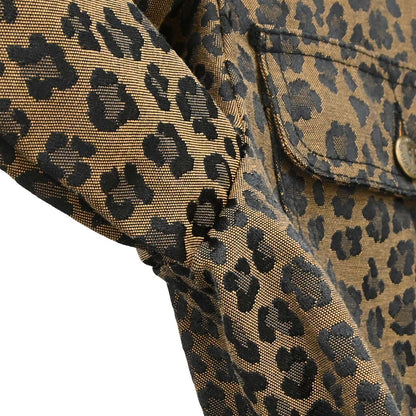 Fendi Leopard Pattern Long Sleeve Jacket Brown Black