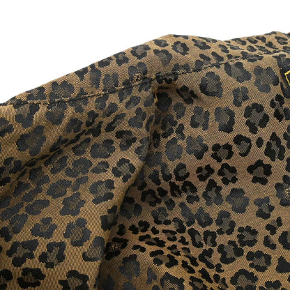 Fendi Leopard Pattern Long Sleeve Jacket Brown Black