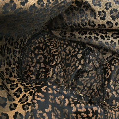 Fendi Leopard Pattern Long Sleeve Jacket Brown Black
