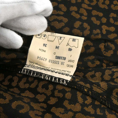 Fendi Leopard Pattern Long Sleeve Jacket Brown Black
