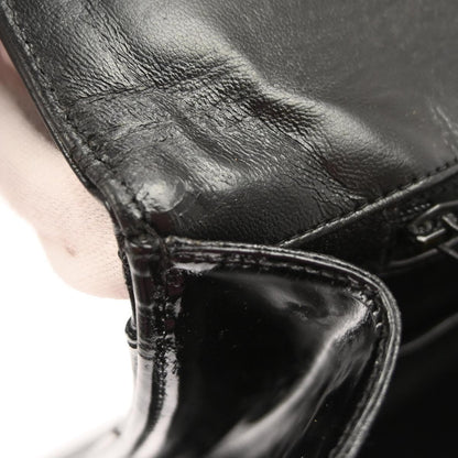 Chanel 1996-1997 Black Patent Leather Briefcase Business Handbag