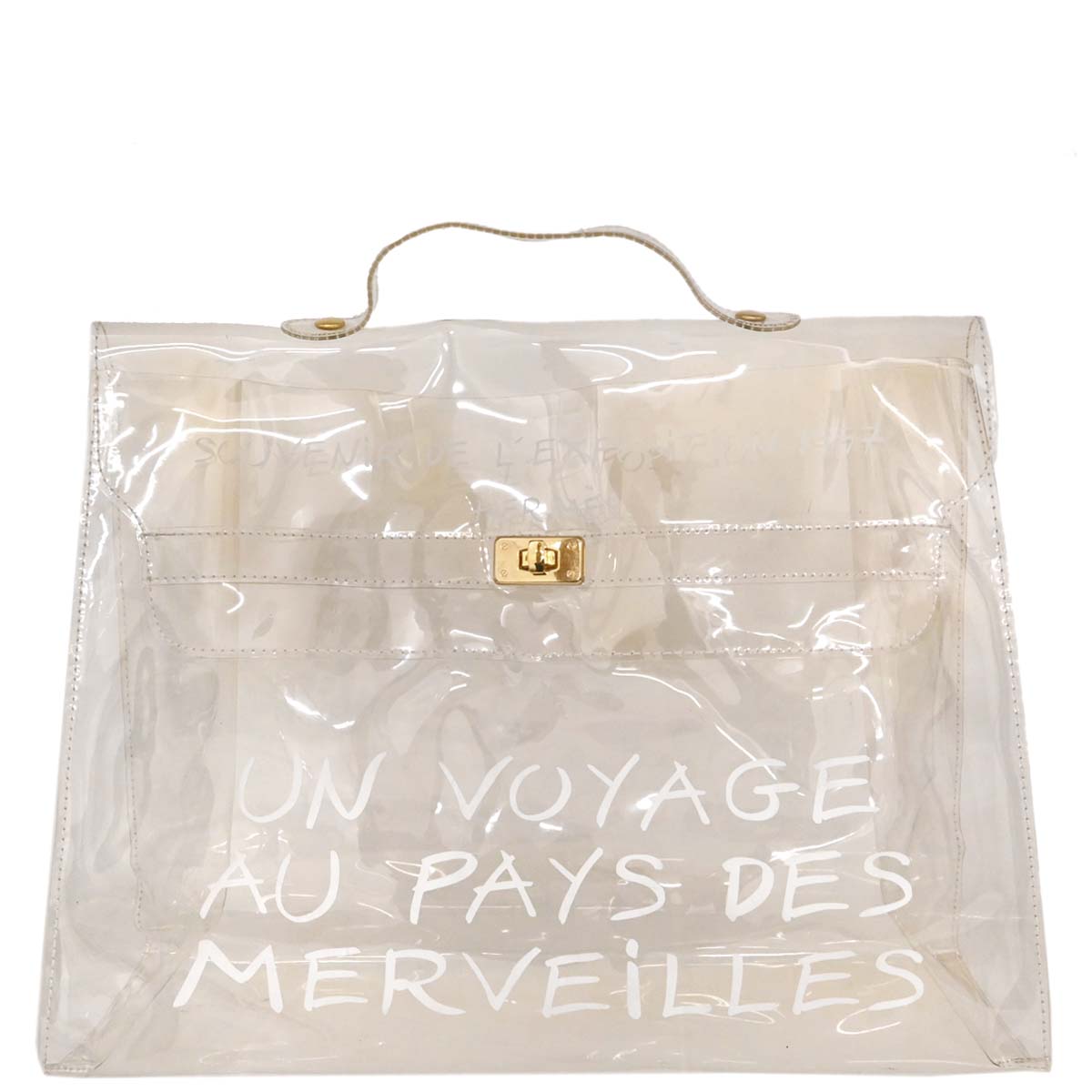 Hermes Clear PVC Kelly Beach Handbag