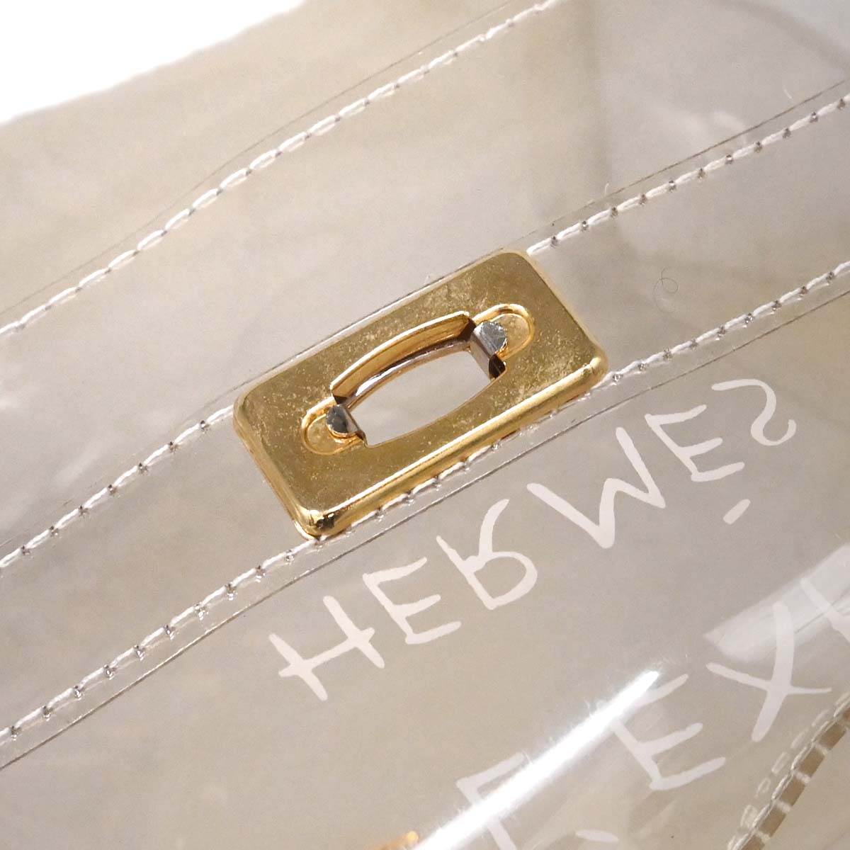 Hermes Clear PVC Kelly Beach Handbag