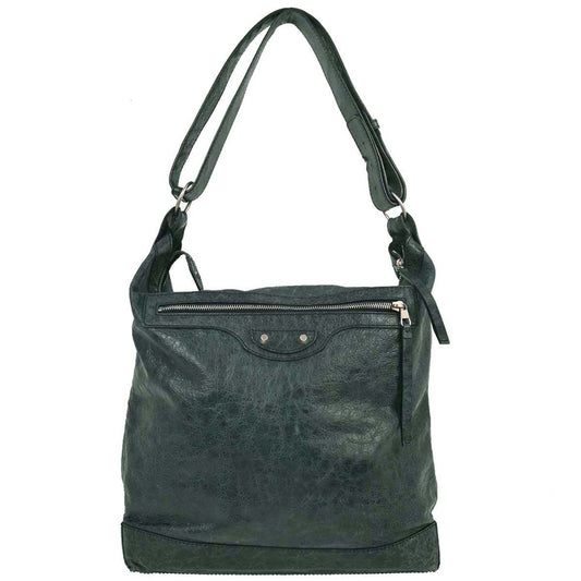 Balenciaga Dark Green The Day Shoulder Bag