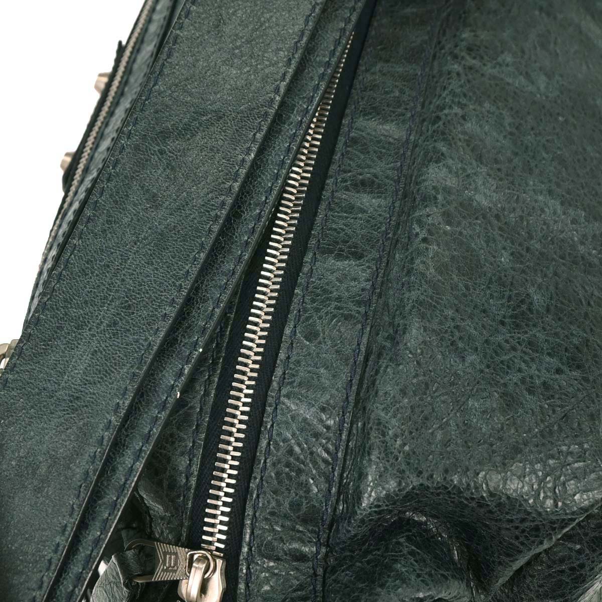 Balenciaga Dark Green The Day Shoulder Bag