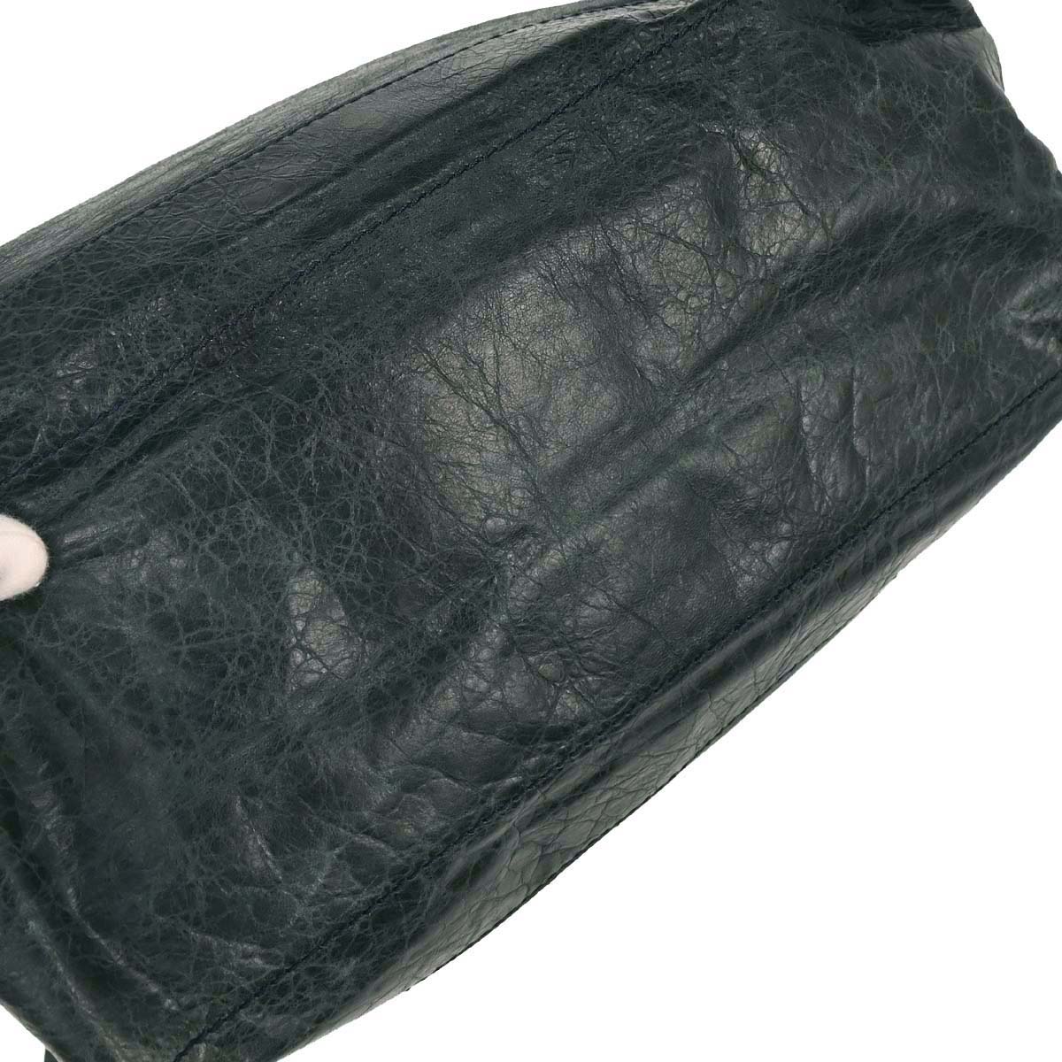 Balenciaga Dark Green The Day Shoulder Bag