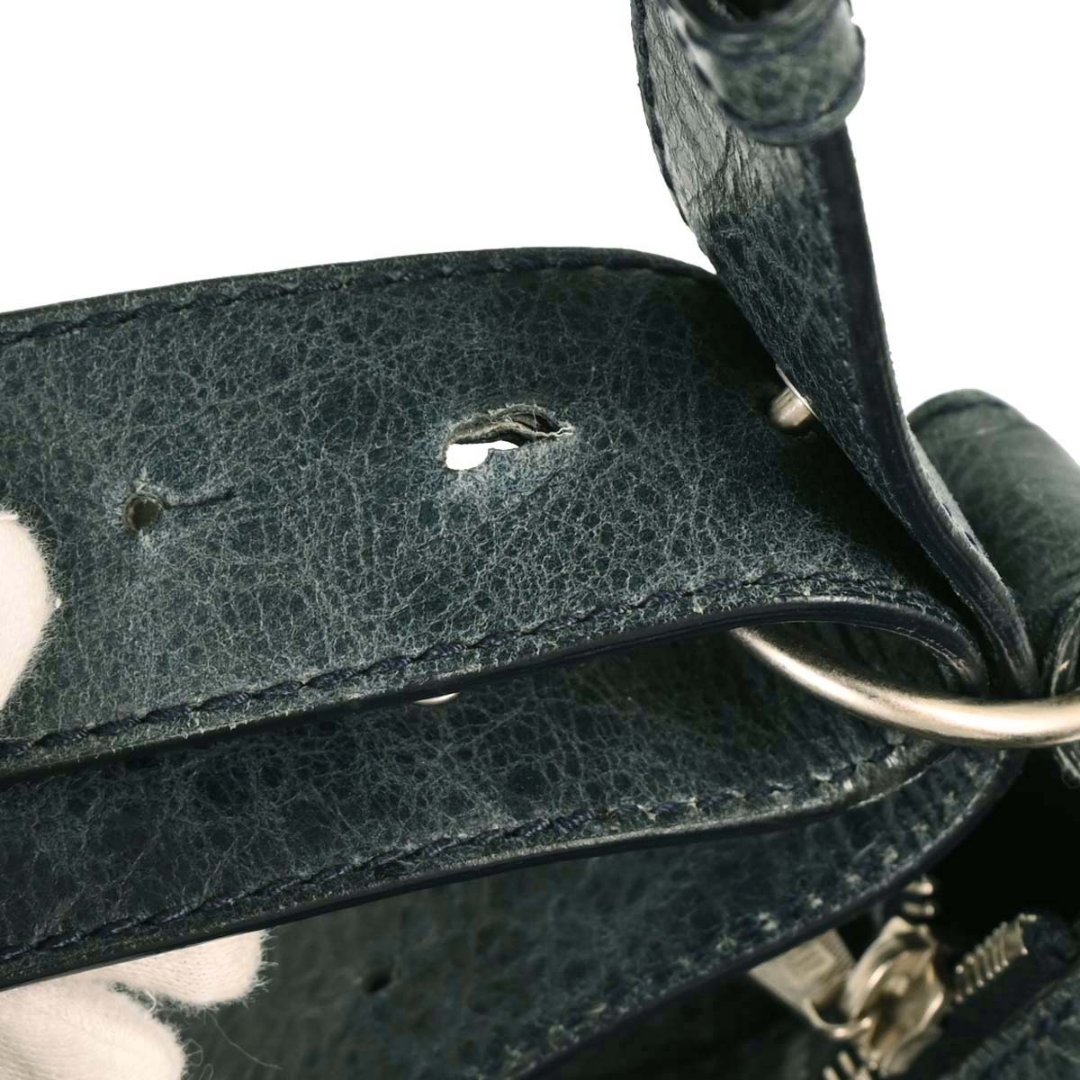 Balenciaga Dark Green The Day Shoulder Bag