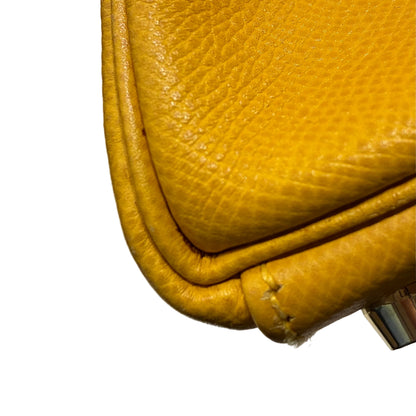 Hermes Jaune Courchevel Kelly 32 Retourne 2way Shoulder Handbag