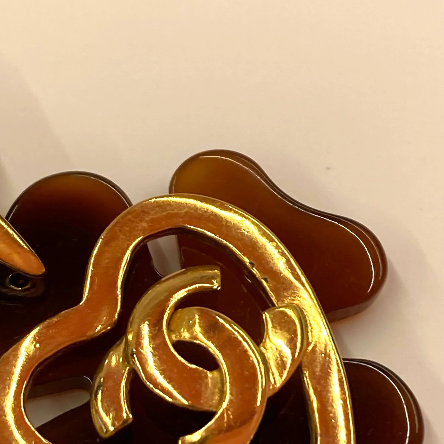 Chanel Acrylic Chain Belt Clover 95P
