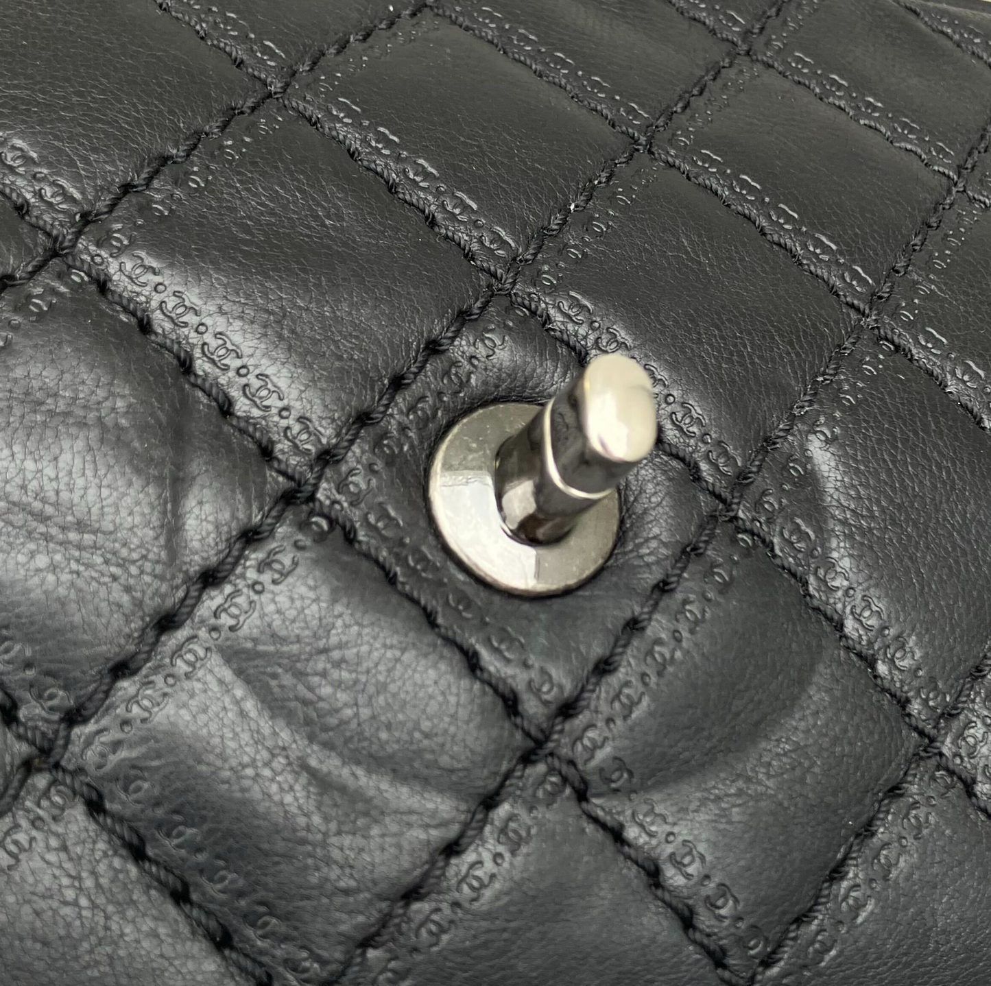 Chanel Black Calfskin Coco Sporran Shoulder Bag
