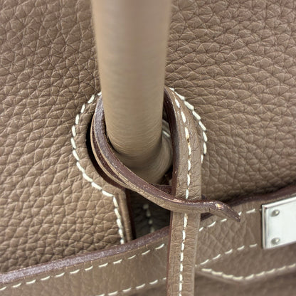 Hermes Etoupe Gray Togo Birkin 35 Handbag