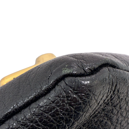 Balenciaga Black Leather Envelope Shoulder Bag