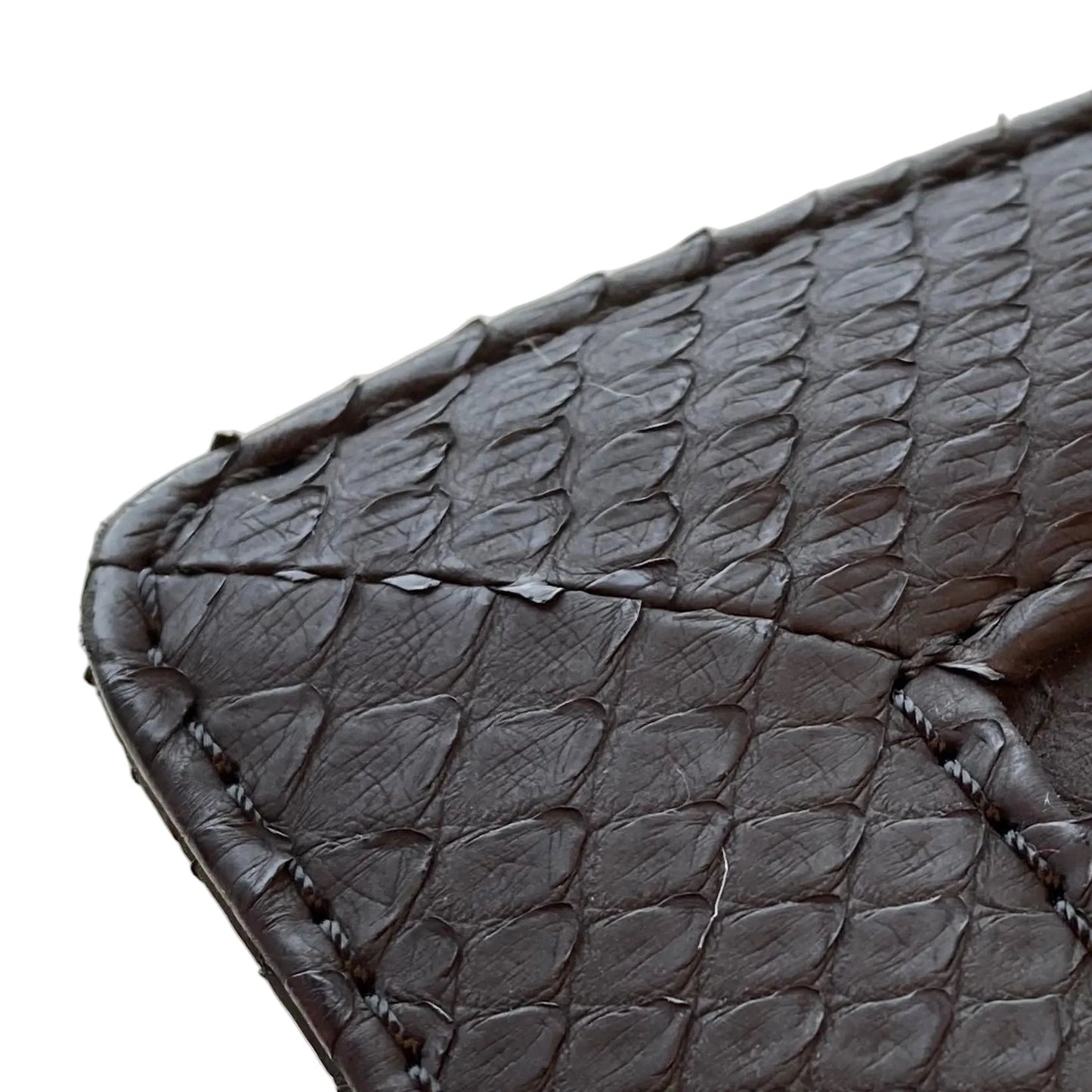 Boy Chanel * Black Python New Medium Shoulder Bag
