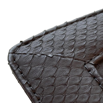 Boy Chanel * Black Python New Medium Shoulder Bag