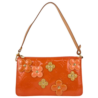 Louis Vuitton Orange Vernis Flower Lexington Handbag M92247