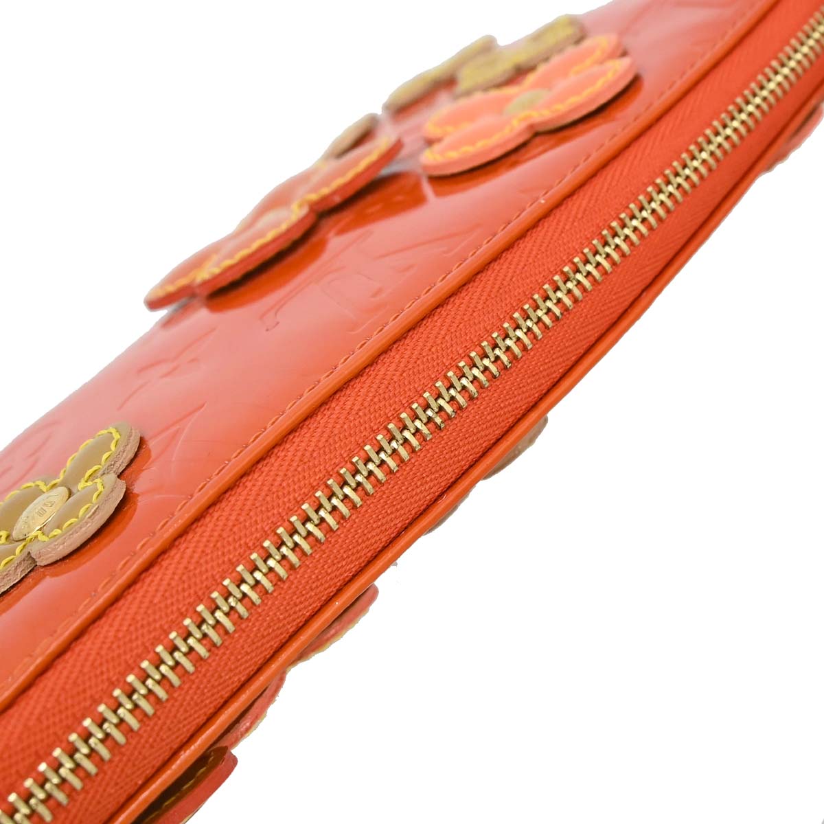 Louis Vuitton Orange Vernis Flower Lexington Handbag M92247