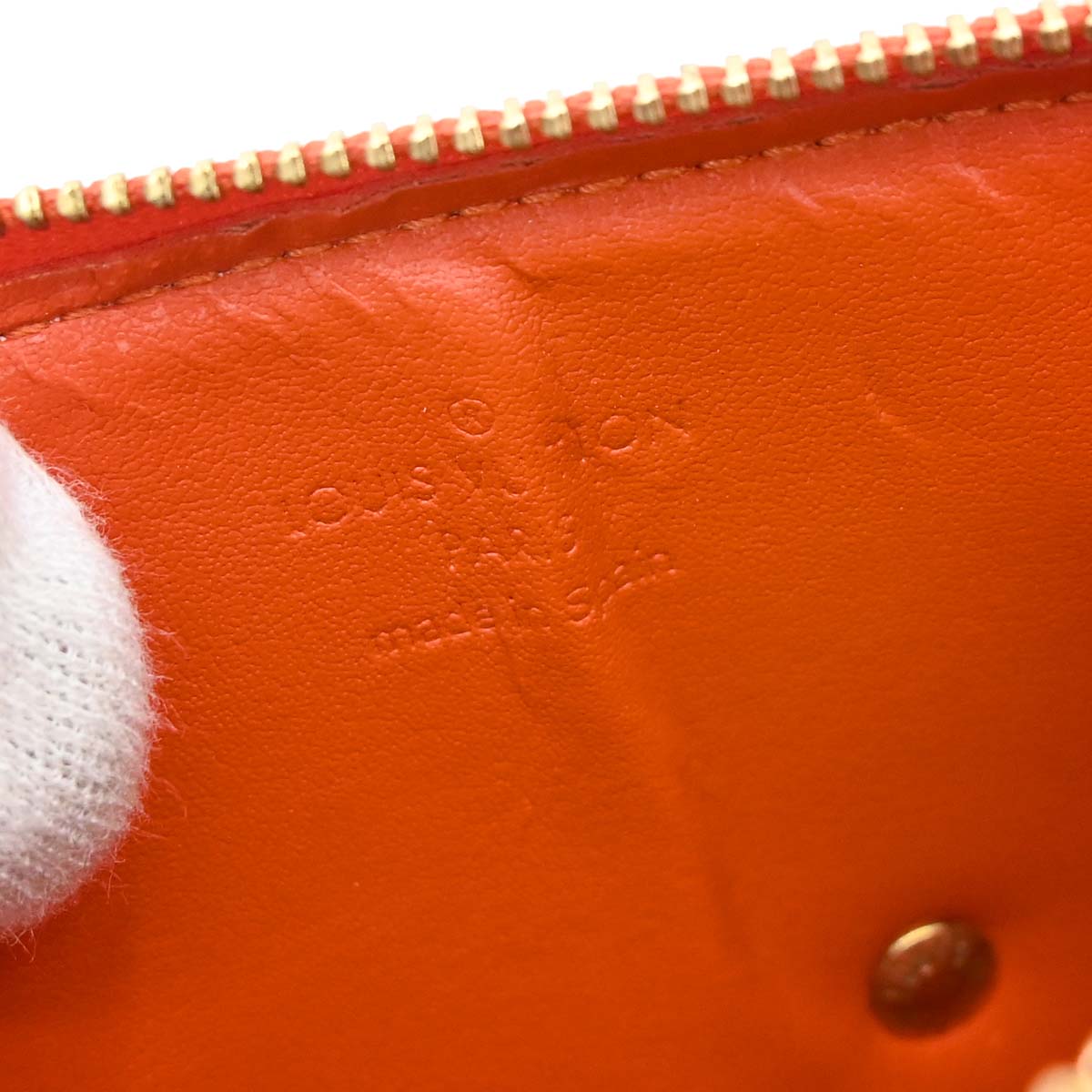 Louis Vuitton Orange Vernis Flower Lexington Handbag M92247