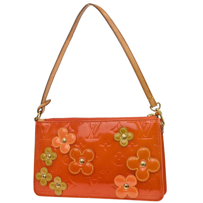 Louis Vuitton 2002 Orange Vernis Flower Lexington Handbag M92247