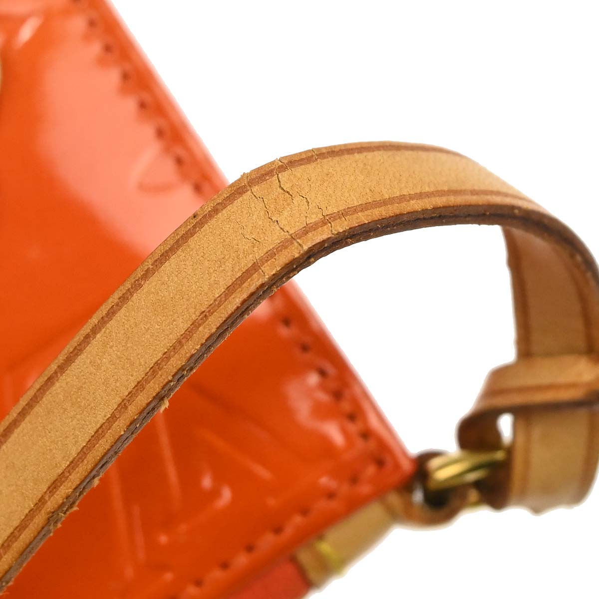 Louis Vuitton 2002 Orange Vernis Flower Lexington Handbag M92247