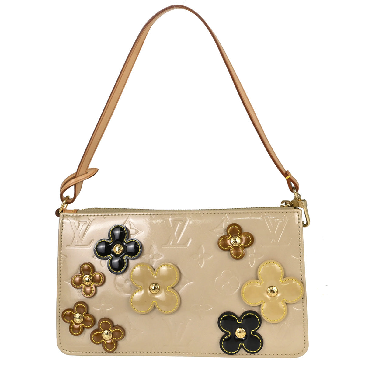 Louis Vuitton Beige Vernis Flower Lexington Handbag M92246