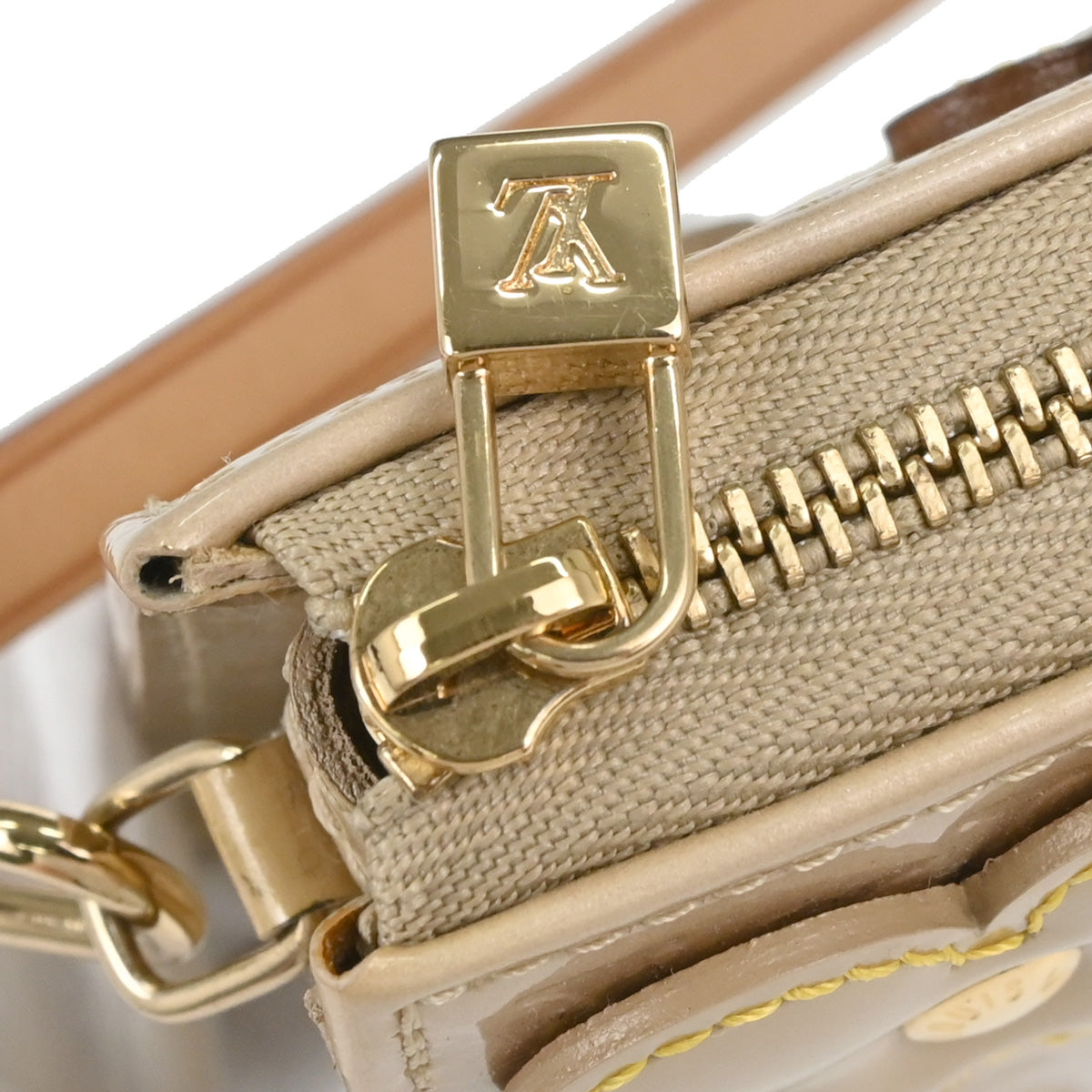 Louis Vuitton Beige Vernis Flower Lexington Handbag M92246