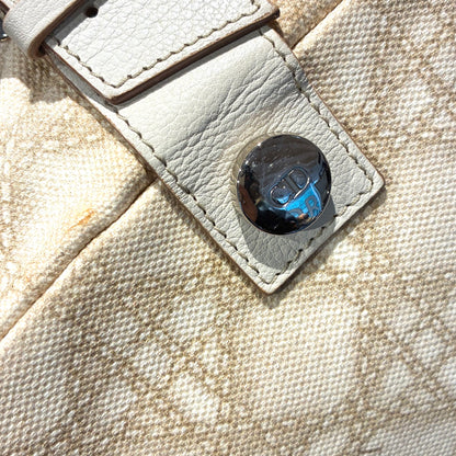 Christian Dior Beige Canvas Cannage Handbag