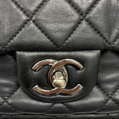 Chanel 2012-2013 Black Lambskin Large Hula Hoop Handbag