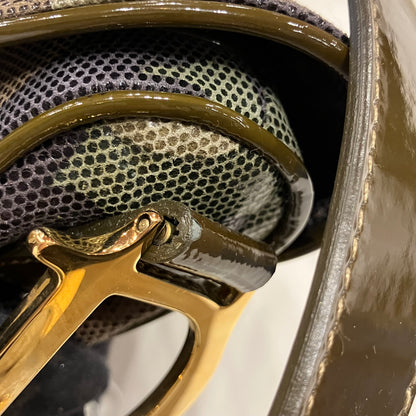 Christian Dior Green Camouflage Saddle Handbag