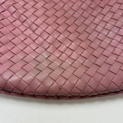 Bottega Veneta Pink Lambskin Intrecciato Hobo Handbag