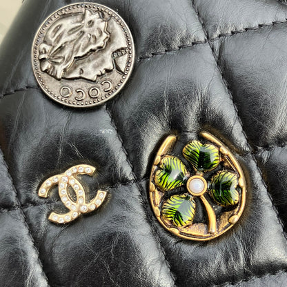 Chanel 2015-2016 Calfskin Mademoiselle Lock Icon WOC Wallet on Chain Shoulder Bag