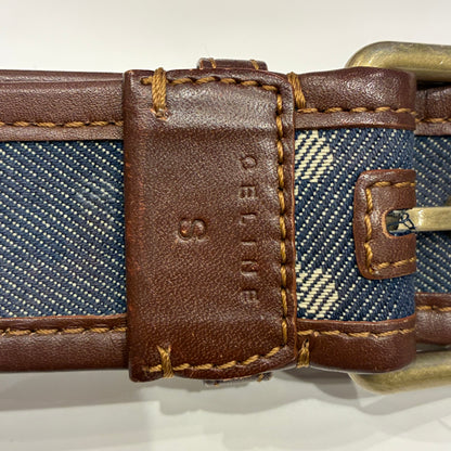Celine Blue Denim Macadam Belt Bum Bag