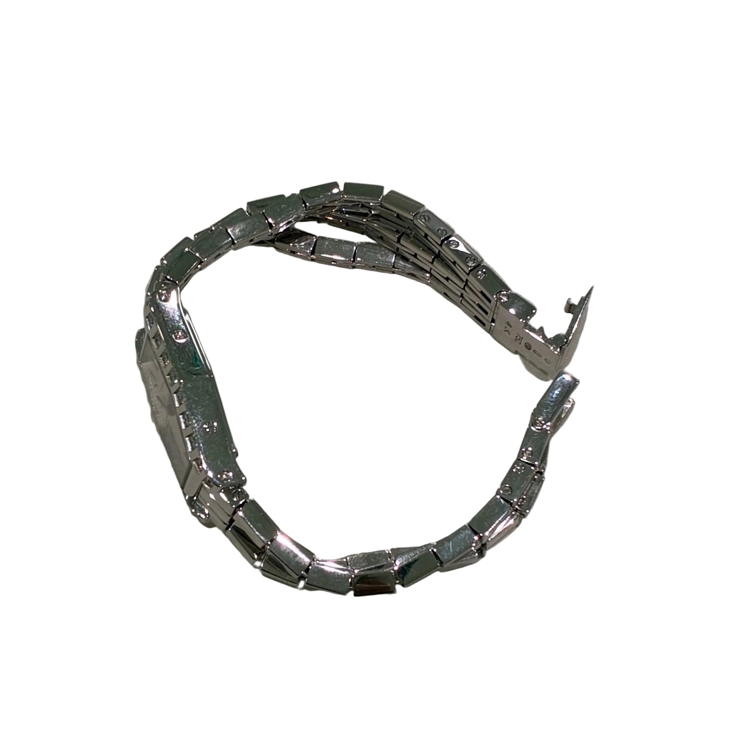 Cartier Lanieres Tonneau Quartz Watch Ref.2560 18KWG Diamond