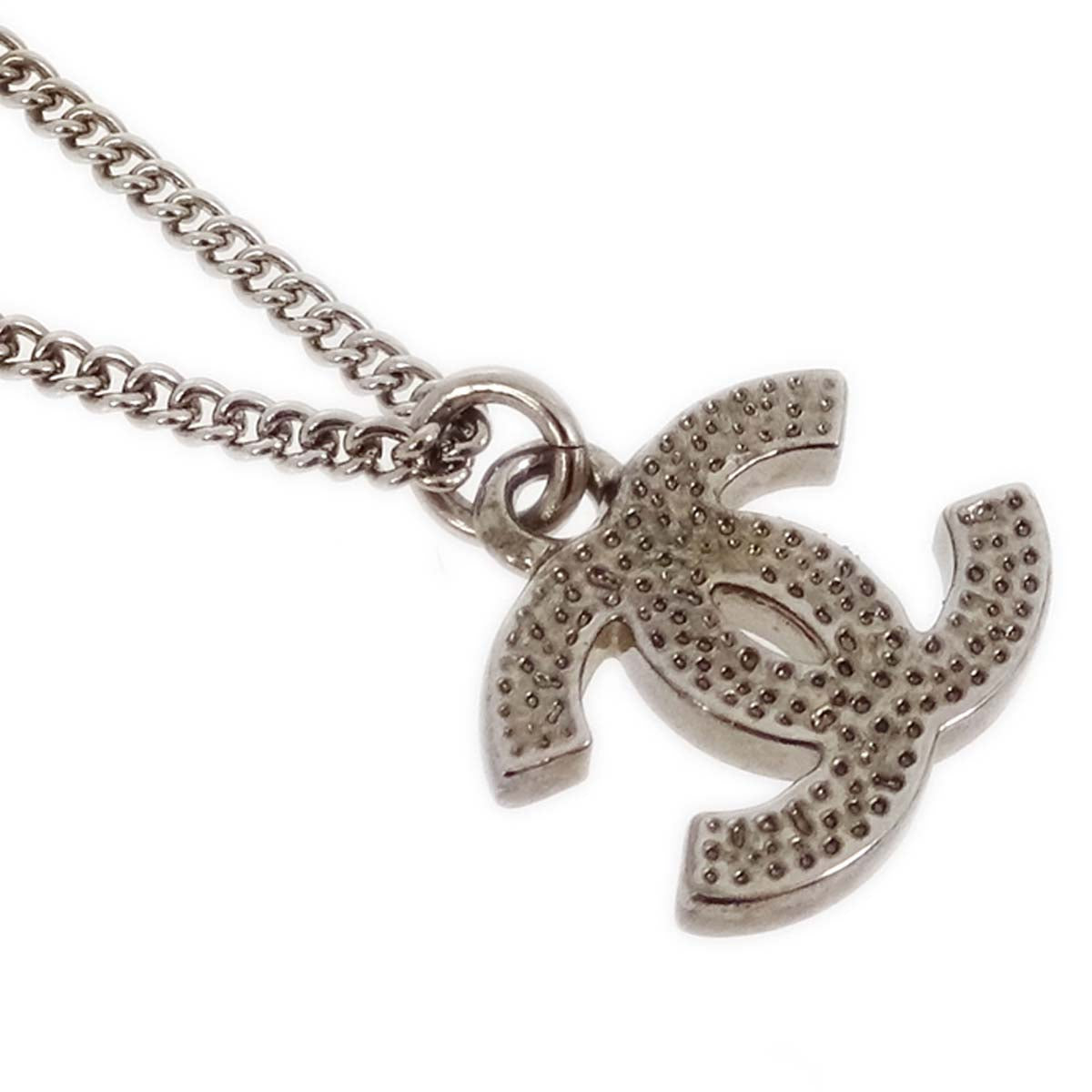 Chanel Crystal & Silver CC Necklace C11V