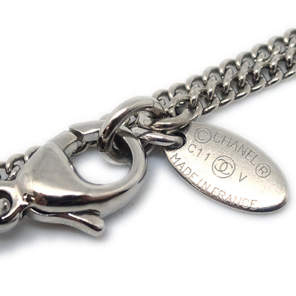 Chanel Crystal & Silver CC Necklace C11V