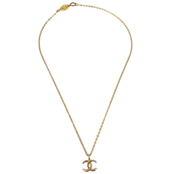 Chanel Mini CC Gold Chain Pendant Necklace 376/1982