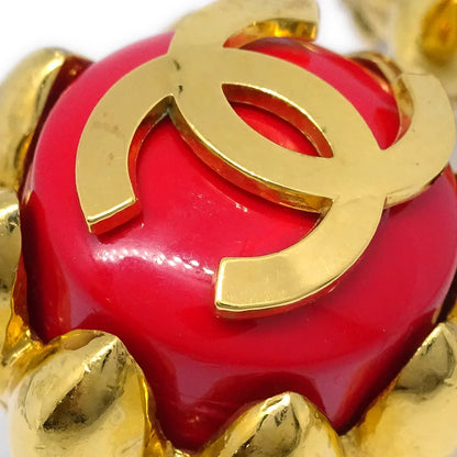 Chanel Button Earrings Gold Clip-On 29